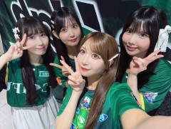 FC岐阜のホーム開幕戦で来場したSKE48井上瑠夏さん　当日のスコア予想を聞かれ「ズバリ7-0です」