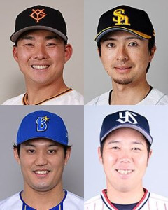 小笠原慎之介(巨) 3勝2敗 1.64 上沢直之(ソ) 7勝4敗 2.49 藤浪晋太郎(De) 0勝0敗 4.70 青柳晃洋(ヤ) 一軍登板なし
