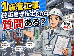 1級管工事施工管理技士だけど質問ある？