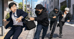 【全員悪人】きのうの富山市の路上強盗事件、中国籍の男３人を逮捕 襲われた男も特殊詐欺事件の容疑者として逮捕