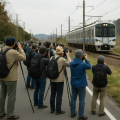 ｢撮り鉄｣殺人未遂事件 大勢の｢撮り鉄｣が車道の半分ふさぐ マナーに関する110番も…   #徳島 |  いうほど塞いでるか？