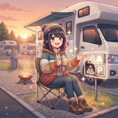 車中泊するにはRVパークって処に停めるといいらしいよ