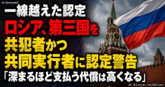 【一線越えた認定】ロシア、第三国を共犯者かつ共同実行者に認定警告「深まるほど支払う代償は高くなる」
