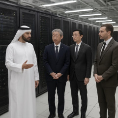 AIデータセンターは地方を救うか UAE大使、秋田の予定地を視察   |  機器を冷やした水はロクに処理されずに垂れ流される