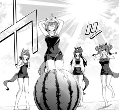 【ウマ娘】うまむすめしでヴ四姉妹 特大スイカが7つ!