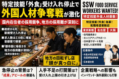 【人材争奪戦】海外から外国人を呼べなくなった外食企業、今度は日本国内の特定技能人材を奪い合う