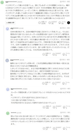 イタリア人「日本食は多様性に欠ける。ベジタリアンのための店がまったくない」→日本人発狂
