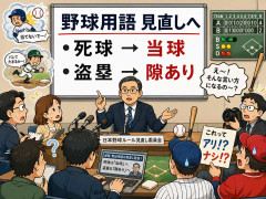 野球用語、不適切なので見直しへ「死球→当球」「盗塁→隙あり」