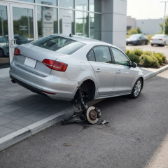 中国製自動車、新車で納車された直後に前輪の足回りがまるごと外れる