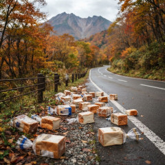 【鳥取】「こんなところになぜ食パン…」国立公園大山の道路沿いに計28.5キロが投棄 クマなど野生動物の出没に警戒（大山町・伯耆町）