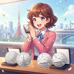 東京タワーや新幹線を千円銀貨で 造幣局、昭和100年記念し販売 1個3万4800円