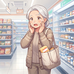 女(86)『勝手にバッグに入っていた』チーズ（221円）を万引き