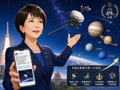 高市首相「宇宙は重要な投資先」　造詣の深さも垣間見せ「49年前、ボイジャー2号が…」