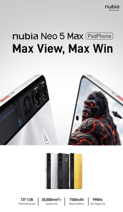 nubia､7.5インチのファブレット｢Neo 5 Max｣を東南アジアで発売 新たなカテゴリ｢PadPhone｣として展開