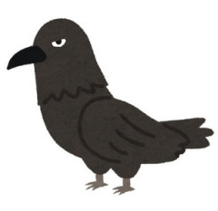 休みの日に公園のベンチに座ってボケーッとしてた。カラスが一羽いて、地面を突っついてる。ミミズでもほじくり返してんのかと思ってよーく見てみたらカラスの足下には
