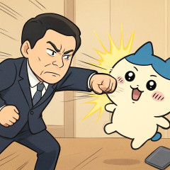 兵庫県斎藤知事、ちいかわシールでフリー記者を倒す   |  え、どういうこと？