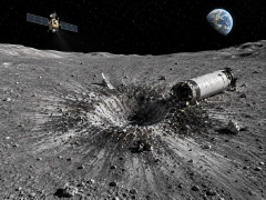 月面に墜落したSpaceXのFalcon 9ロケットによりバスケットコートサイズのクレーターができる