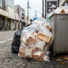 鳥取の食パン投棄、5日間で39キロに