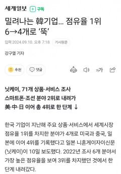 【朗報】韓国人「世界1位の商品を数えたら、日本がまだこんなに残ってた」