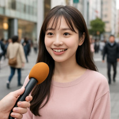 生番組の街頭インタビュー登場で「嫉妬するレベルで可愛い」 朝からネット騒然→実は有名人と判明「仕込み？」   #フジテレビ |  仕込みじゃないインタビューなんてあるのかと