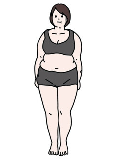 【画像】だらしない体の女（こういうのでいいんだろ）