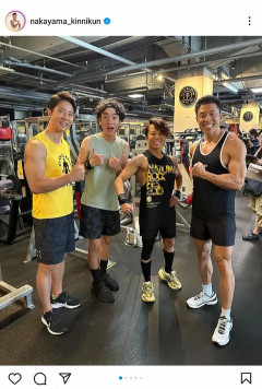 【画像】なかやまきんに君、豪華すぎる筋肉仲間たちと写真撮影💪✨
