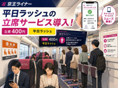 平日ラッシュの京王ライナーに「立席」導入(400円)