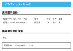 【日本ハム】水谷瞬が登録/五十幡亮汰を抹消　22日公示