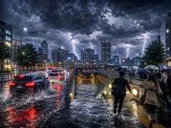 関東で活発な雨雲が発生中　夜にかけて道路の冠水・地下施設の浸水などに警戒を　8／22(土)