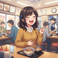 松屋行ったら店員に「ごちそうさま」って言ってる底辺オッサンいて爆笑したわ藍