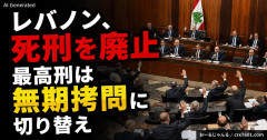 【速報】レバノン、死刑を廃止、最高刑は無期拷問（重労働付き無期懲役）に切り替える法案を可決