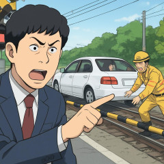 小籔千豊「JAF隊員踏切殺人未遂、そもそも踏切に進入してんのがおかしいですやん？」後続車の罪を指摘   |  進入がおかしいのと進路を塞いで殺そうとした悪意は両立するからね