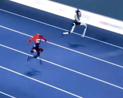 【動画】北京ヒト型ロボット運動会の100メートル走がおもしろい。