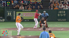 【巨人対広島17回戦】広島、8回表1アウト一三塁から秋山翔吾の犠牲フライで勝ち越し！！！！！