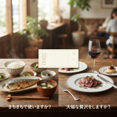 食事で使える2000円クーポンがあります。きちきちで使いますか？大幅な贅沢をしますか？