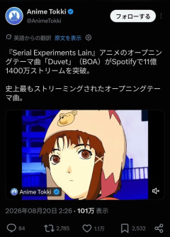 【朗報】人気アニメのOP曲、11億再生突破ｗｗｗｗｗ