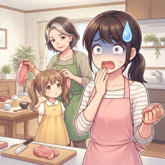 生肉を触った手を洗わずに娘の髪を結ぶ義母…「私が潔癖なだけ？」“義実家の衛生面”に絶句した女性→投稿に様々な回答集まる