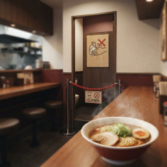 あるラーメン店が「トイレの後は手を洗ってください」とお願いを掲示するも、全然守られないのでトイレの貸し出しをやめることにした