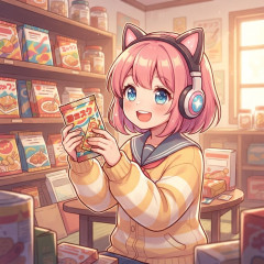 懐かしいパッケージを貼るトピ
