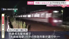13歳の女子中学生が列車にはねられ死亡 愛知・岡崎市