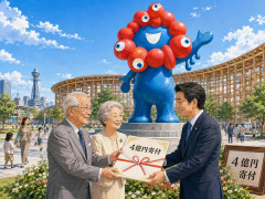 大阪市に4億円寄付　ミャクミャク巨大立像希望　85歳の夫妻「後世に伝えるシンボルに」