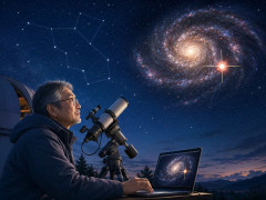 板垣さん、きりん座の銀河に超新星を発見、今年2個目