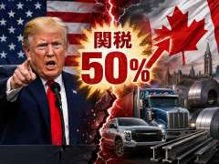 米トランプ大統領、対カナダ車関税50%へ＝来年1月発動、対立激化