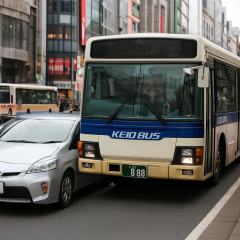 渋谷「プリウス」違法駐車で京王バスが23分ストップ “運行妨害”に「損害賠償請求すべき」の声も…問われる法的責任は   #交通 |  実際の路駐写真は？