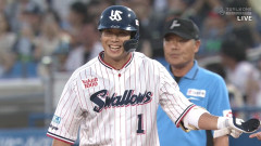 4番山田哲人、今季初ヒット！則本から