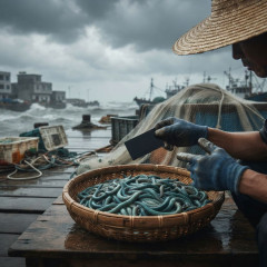 「青イソメ」突然値上げ 台風で中国の養殖場に被害
