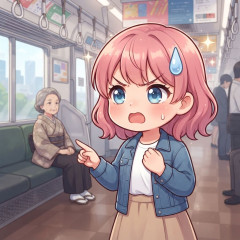 【カッコいい】優先席に座っていた妊婦さんに、おばさんが「年寄りのための席なんだから座るんじゃないよ！」と絡み出した。妊婦さんが困っていると隣に座っていたお爺