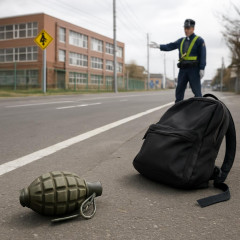 路上に手りゅう弾か ポーチの中からみつかる 近くに学校も…警察が避難呼びかけ 釧路市   #北海道