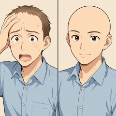 薄毛の男性→思い切って坊主頭にしてみたら…… “驚きの変化”に「清潔感ありますね！」