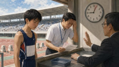 陸上の中学全国大会で書類提出８分遅れ競技出場できず…引率教師が失念